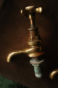 Pair of Reclaimed Brass Taps