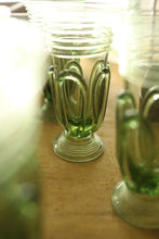 Load image into Gallery viewer, Green Art Nouveau Glasses - Set of 9
