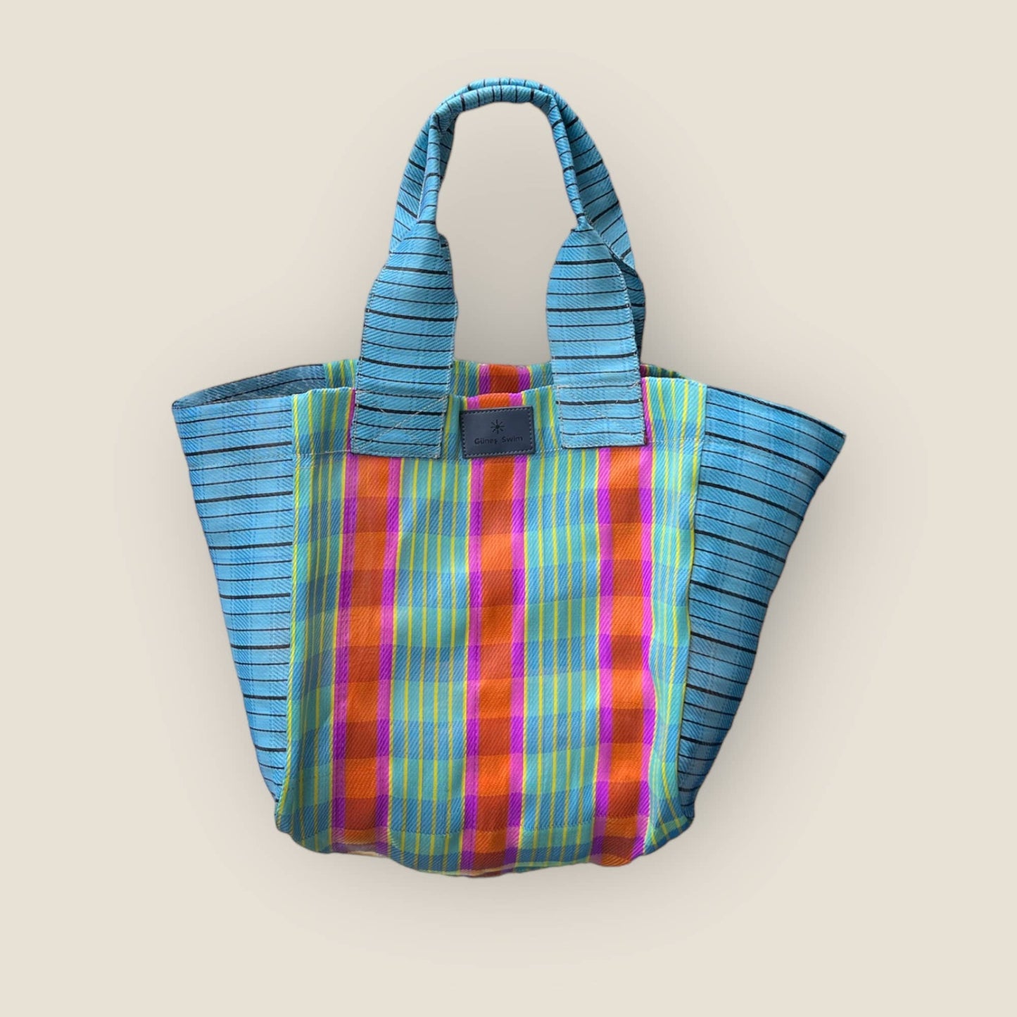 Gunes Swim Bundle Tote - Sky/Coral