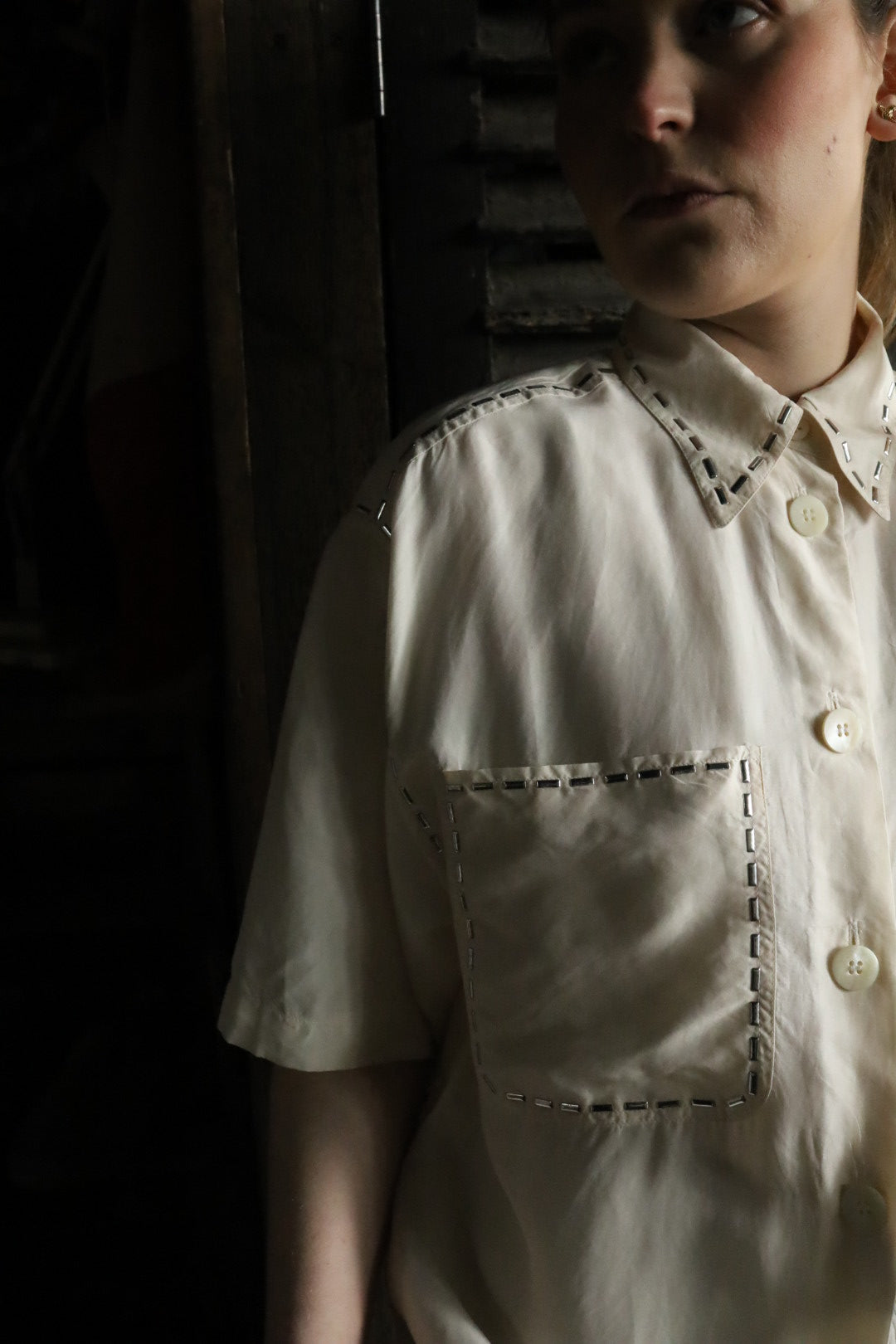 Silk Embellished Shirt
