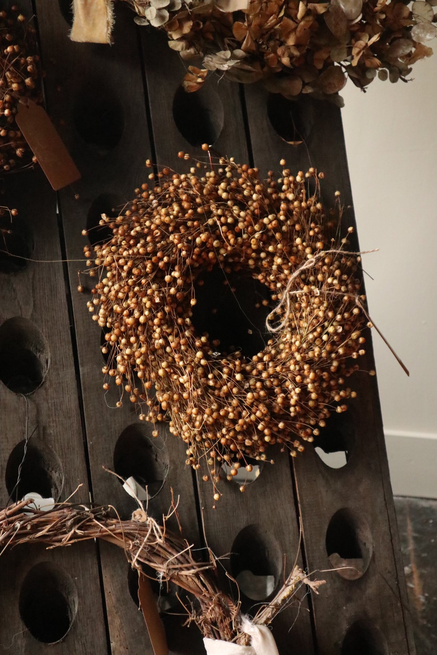Natural Linum Wreath