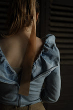 Load image into Gallery viewer, Denim Frill Shoulder Top