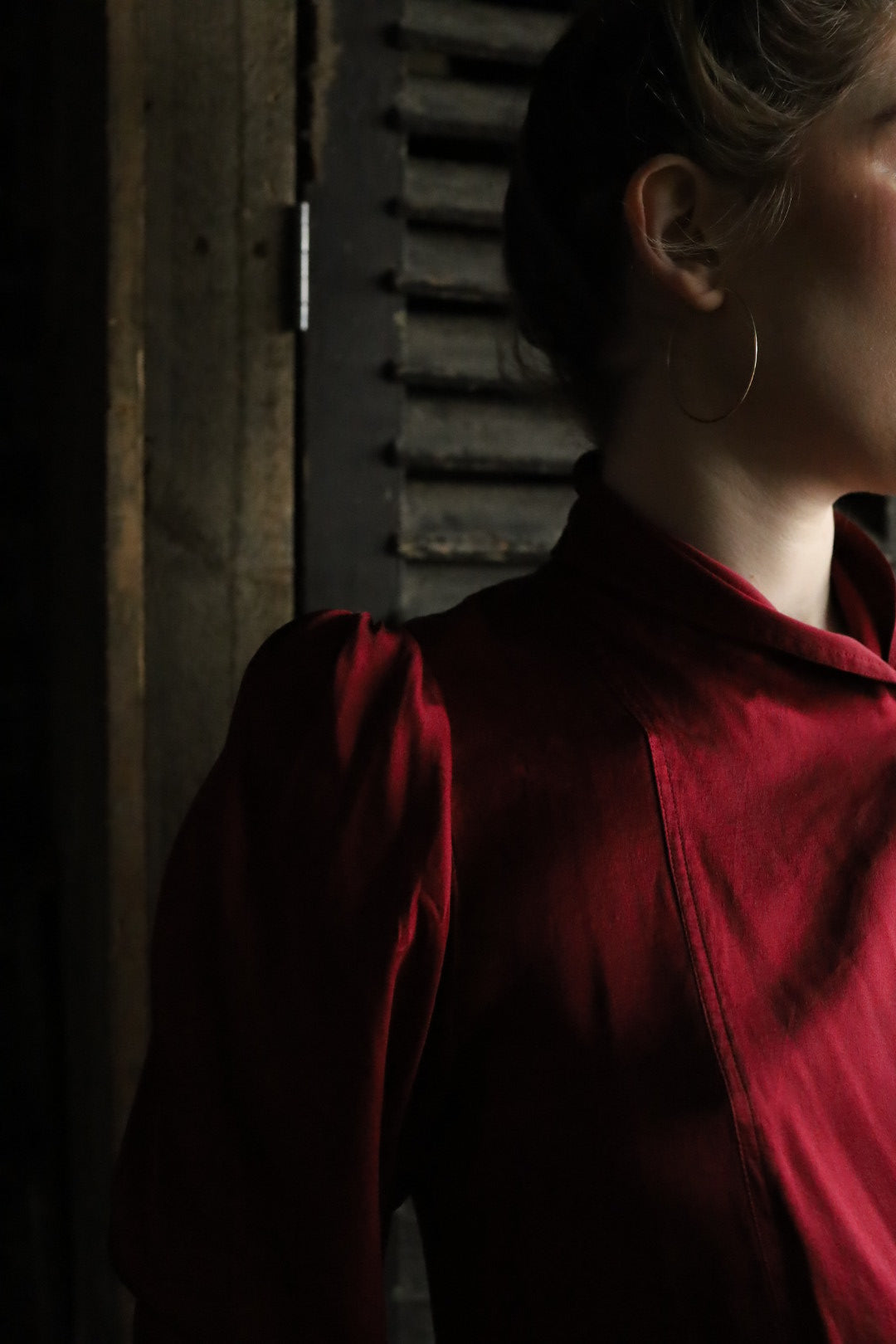 Janice Wainwright Ruched Sleeve Silk Blouse