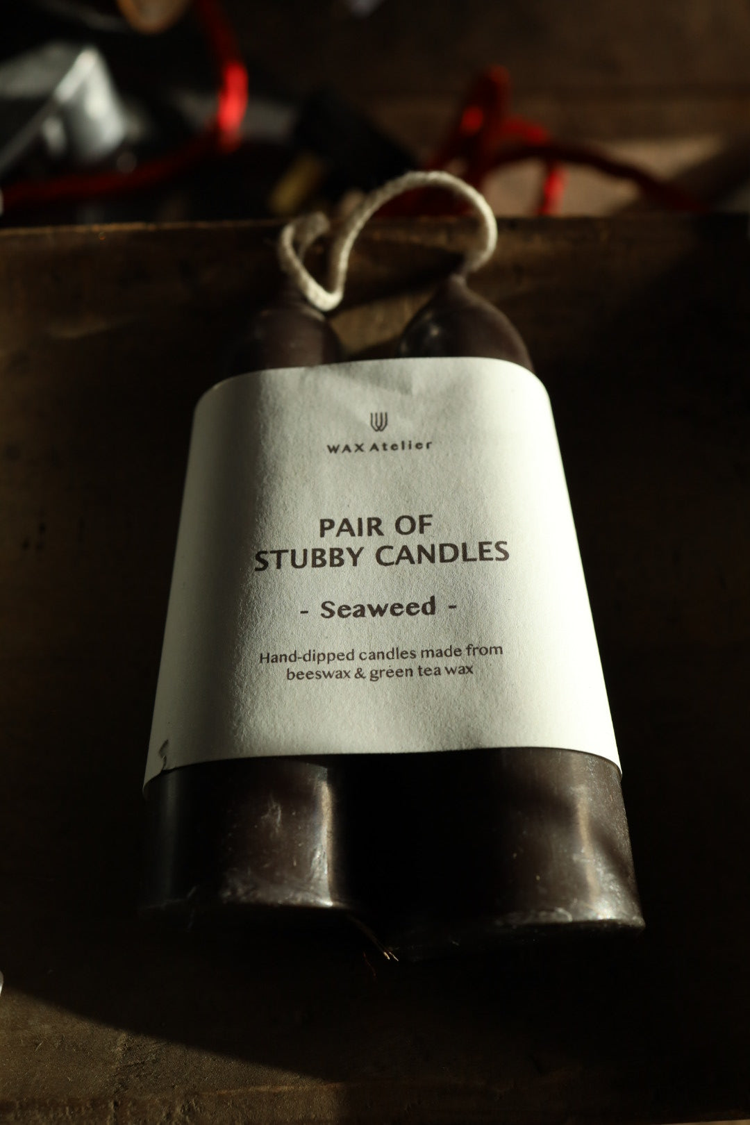 Pair of Wax Atelier Stubby Beeswax Candles