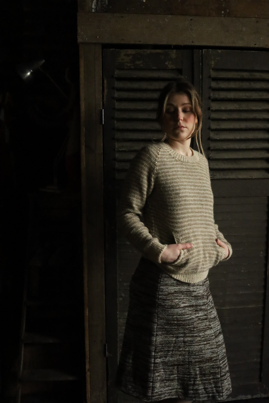 Hand Knitted Stripe Jumper with Pockets