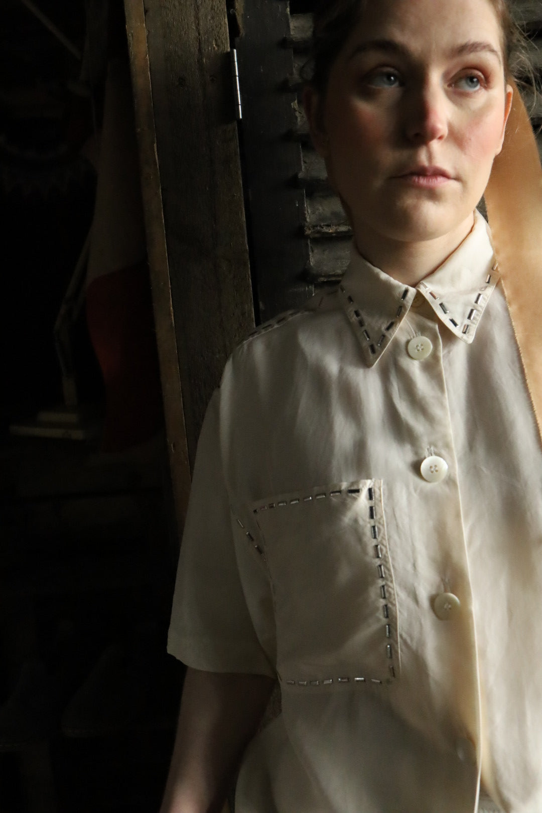 Silk Embellished Shirt