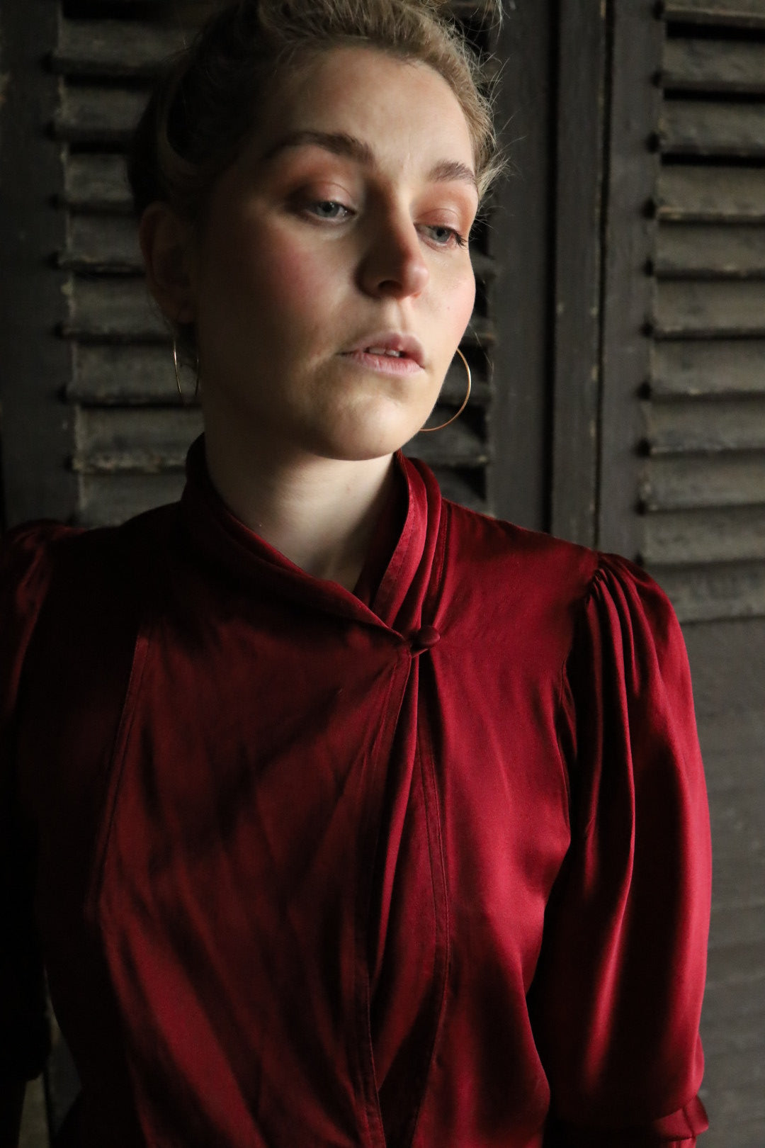 Janice Wainwright Ruched Sleeve Silk Blouse