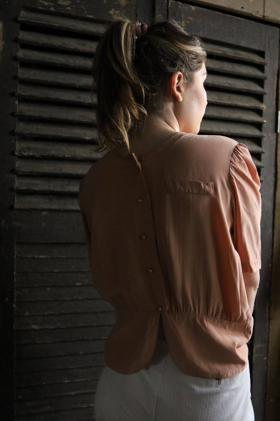 Silk Waisted Blouse
