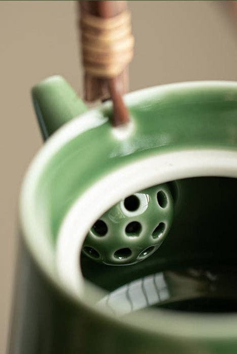 Gohobi Handmade Green Teapot