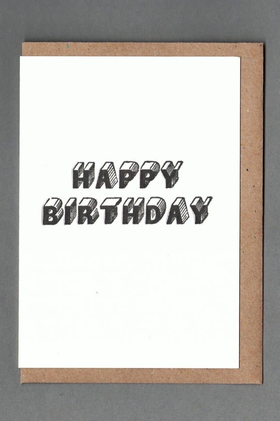 Happy Birthday Letterpress Greeting Card