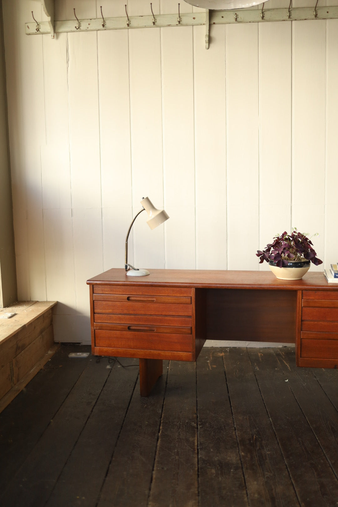 Teak low level credenza