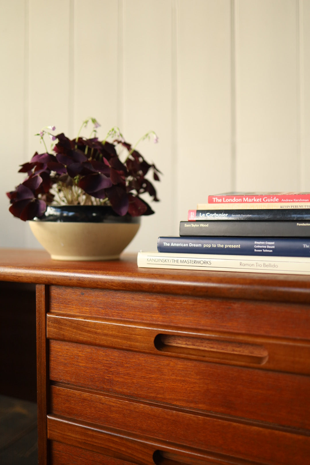 Teak low level credenza