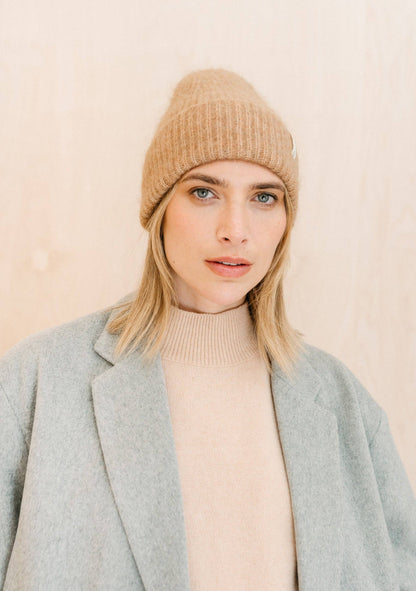 TBCo Mohair & Wool Beanie in Camel