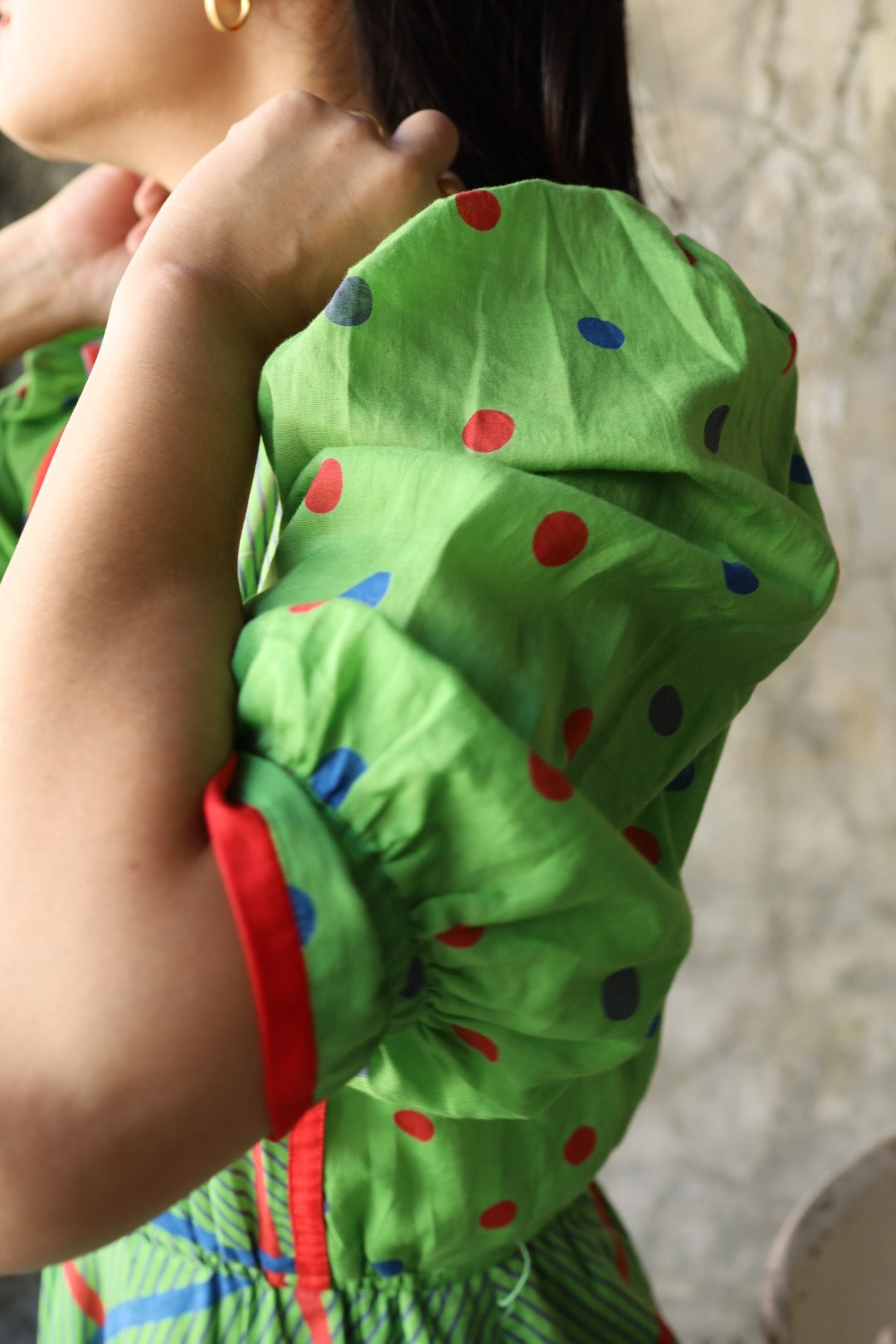 Apple Green Apron Front Dress