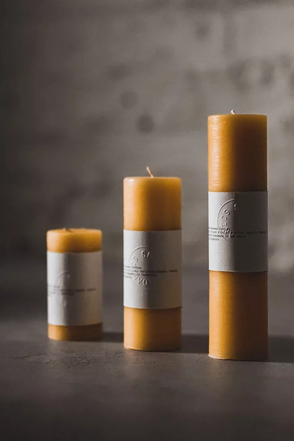 Skär Organics Beeswax Pillar Candles Box