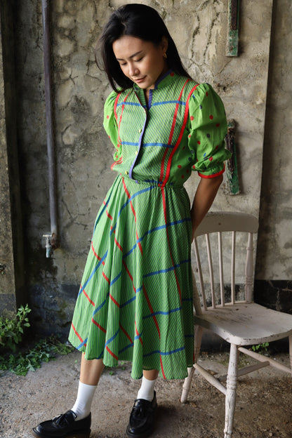 Apple Green Apron Front Dress