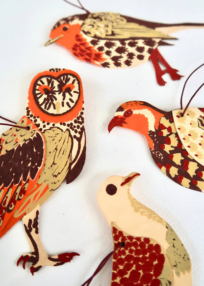 East End Press Winter Birds Paper Decorations