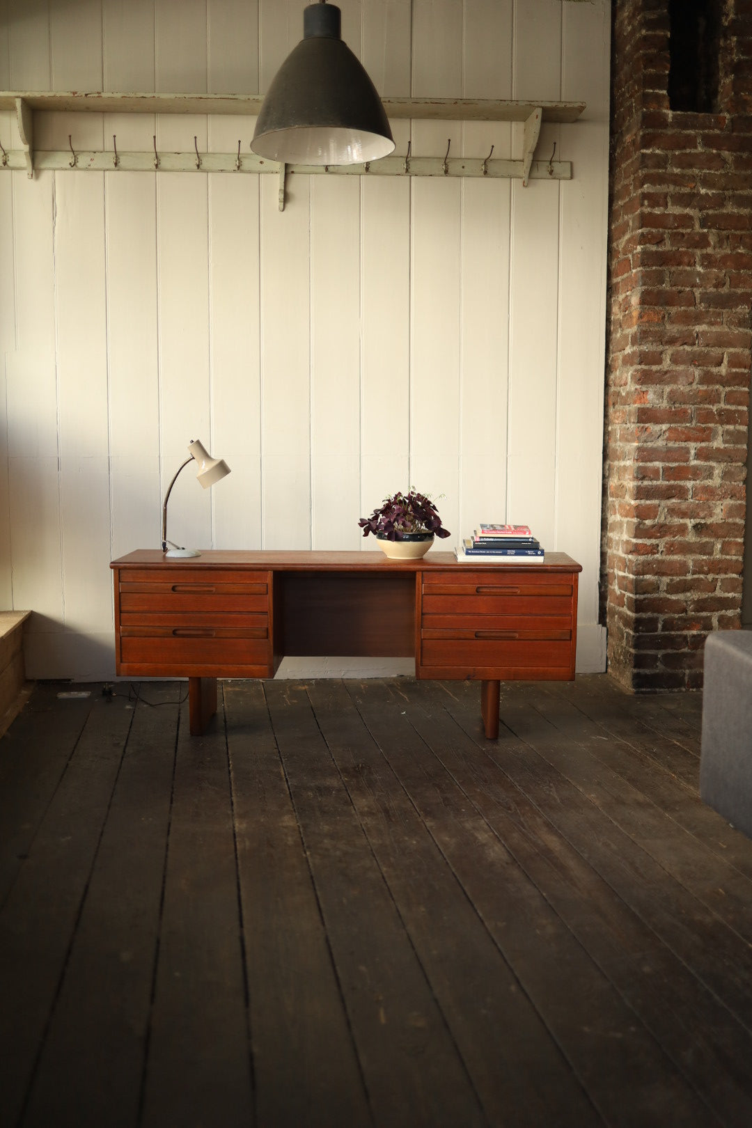 Teak low level credenza