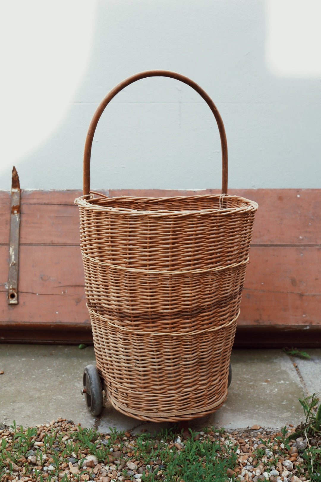 Wicker Shopping Trolley