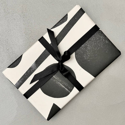 Modern Textural Monochrome Abstract Art Gift Wrap GW-011