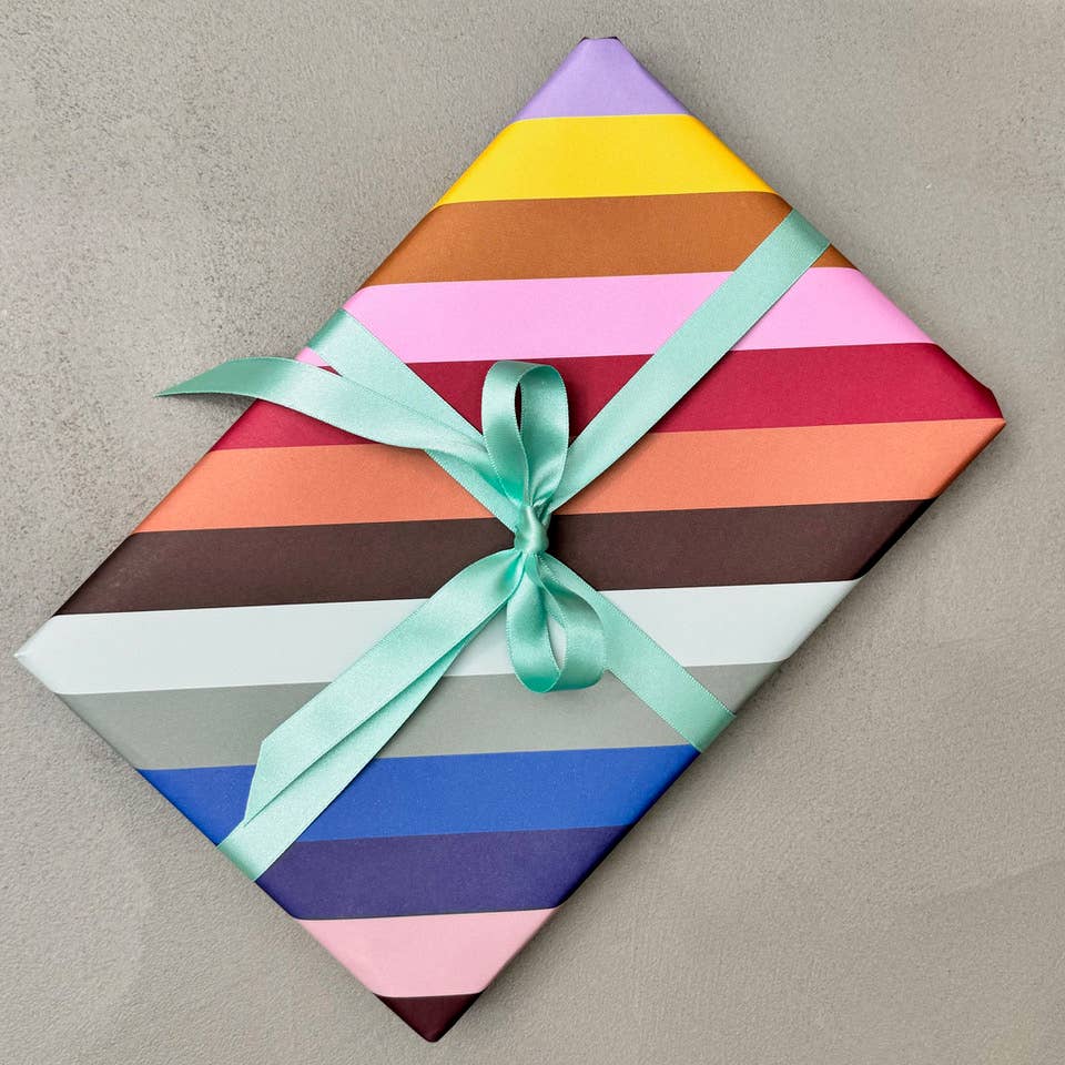 Striped Colour Blocked Festival Stripe  Gift Wrap GW-013