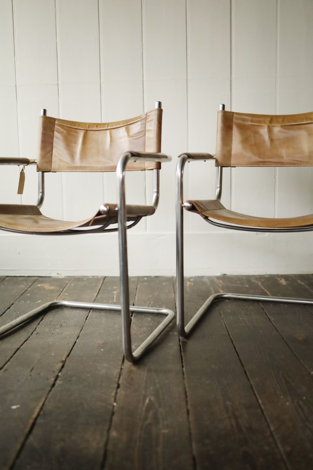 Timothy Oulton Cantilever Chairs Pair