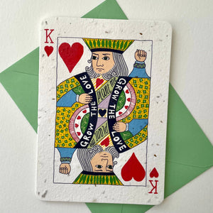 Playing Cards Plantable Valentine's Day Card: Queen 2