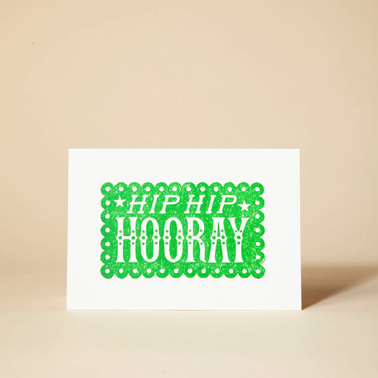 HIP HIP HOORAY Greetings Card