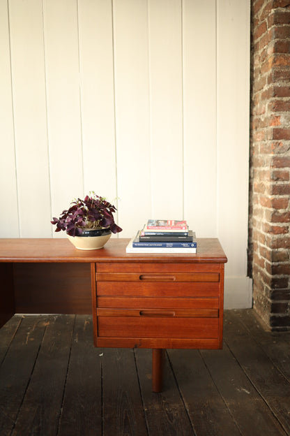 Teak low level credenza