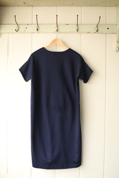 Jill sander oversized dress navy