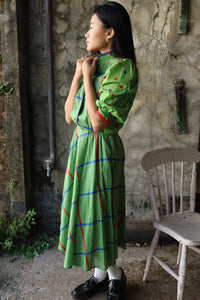 Apple Green Apron Front Dress