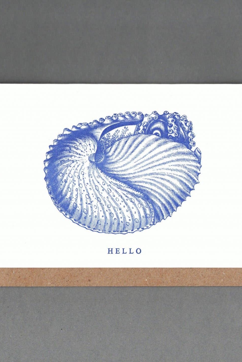 Shell Letterpress Greeting Card