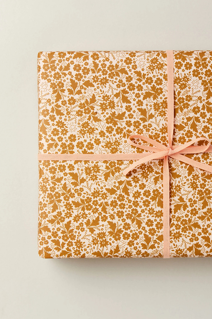 Golden Secret Garden Print Gift Wrap