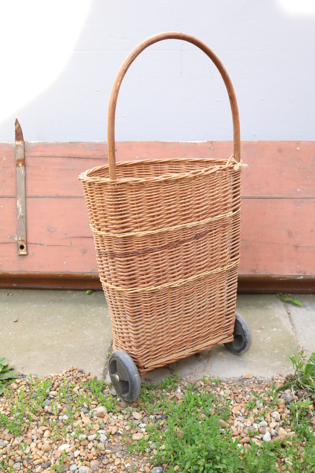 Wicker Shopping Trolley