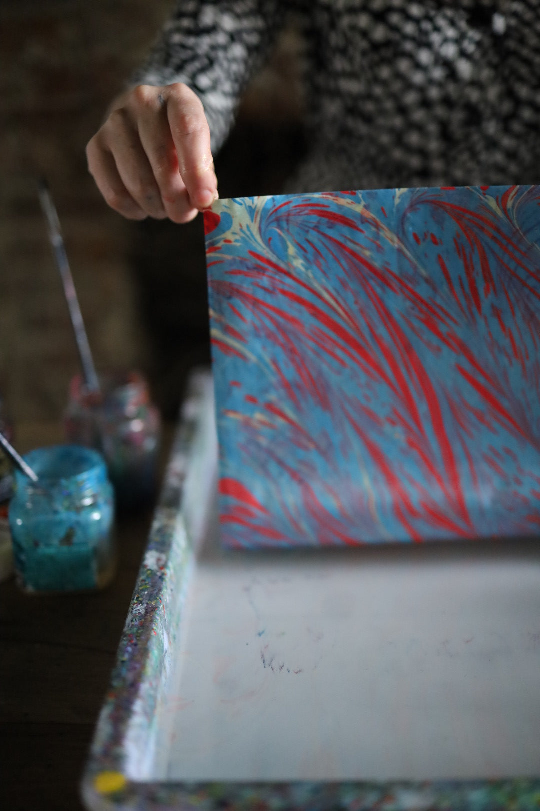 Marbled Christmas Crackers with Daunton Marbling Studio