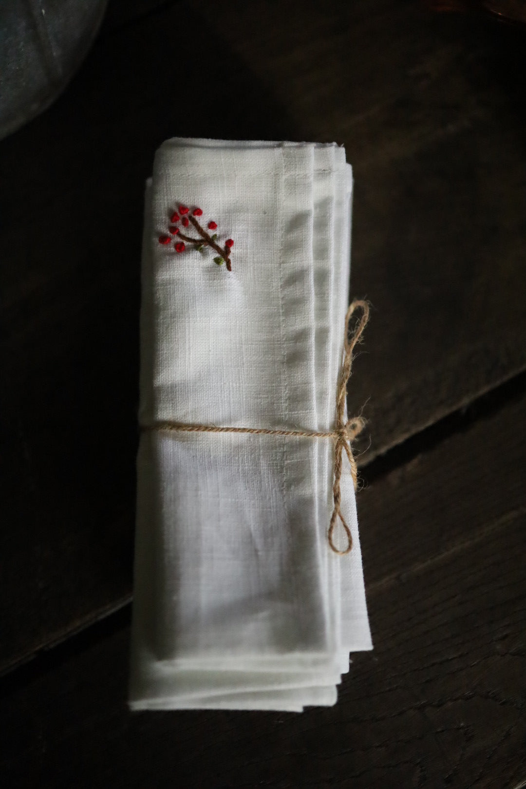 Alice Liptrot Hand Embroidered Napkins Set of 4