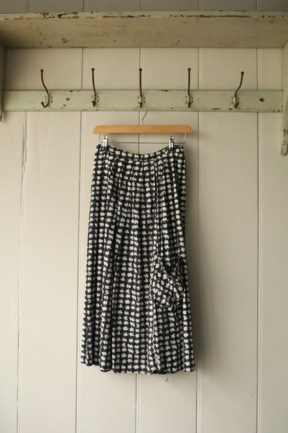 50s Dog Tooth Print Circle Skirt