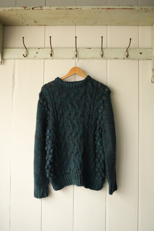 Bobble Knit jumper inky