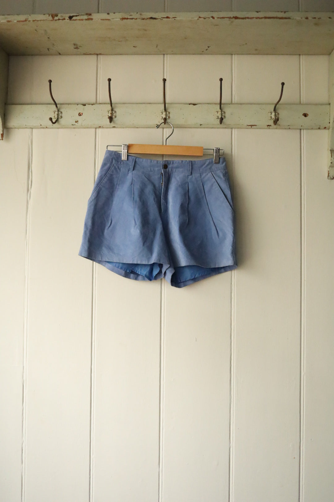 Suede Shorts Blue