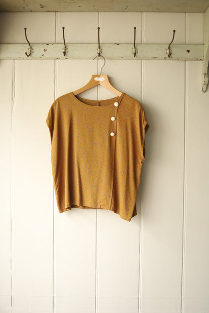 Asymmetric Button Shell Top