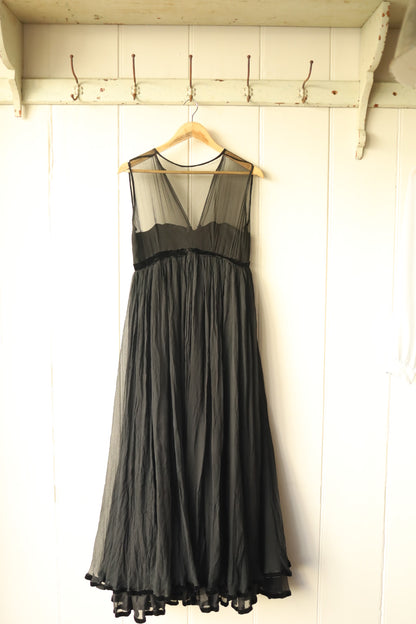 1940s Silk Chiffon Dress