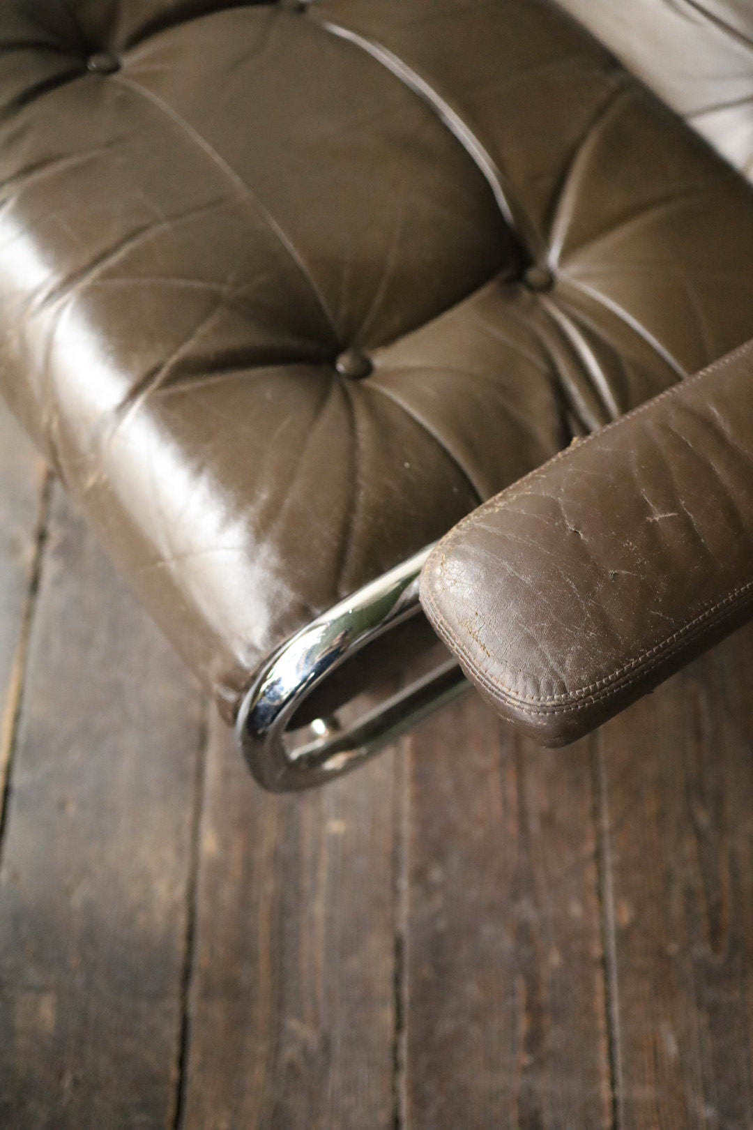 Pieff Leather Swivel Alpha Armchair