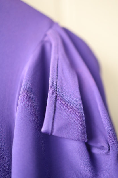 Janice wainwright Draped Mutton Sleeve Dress