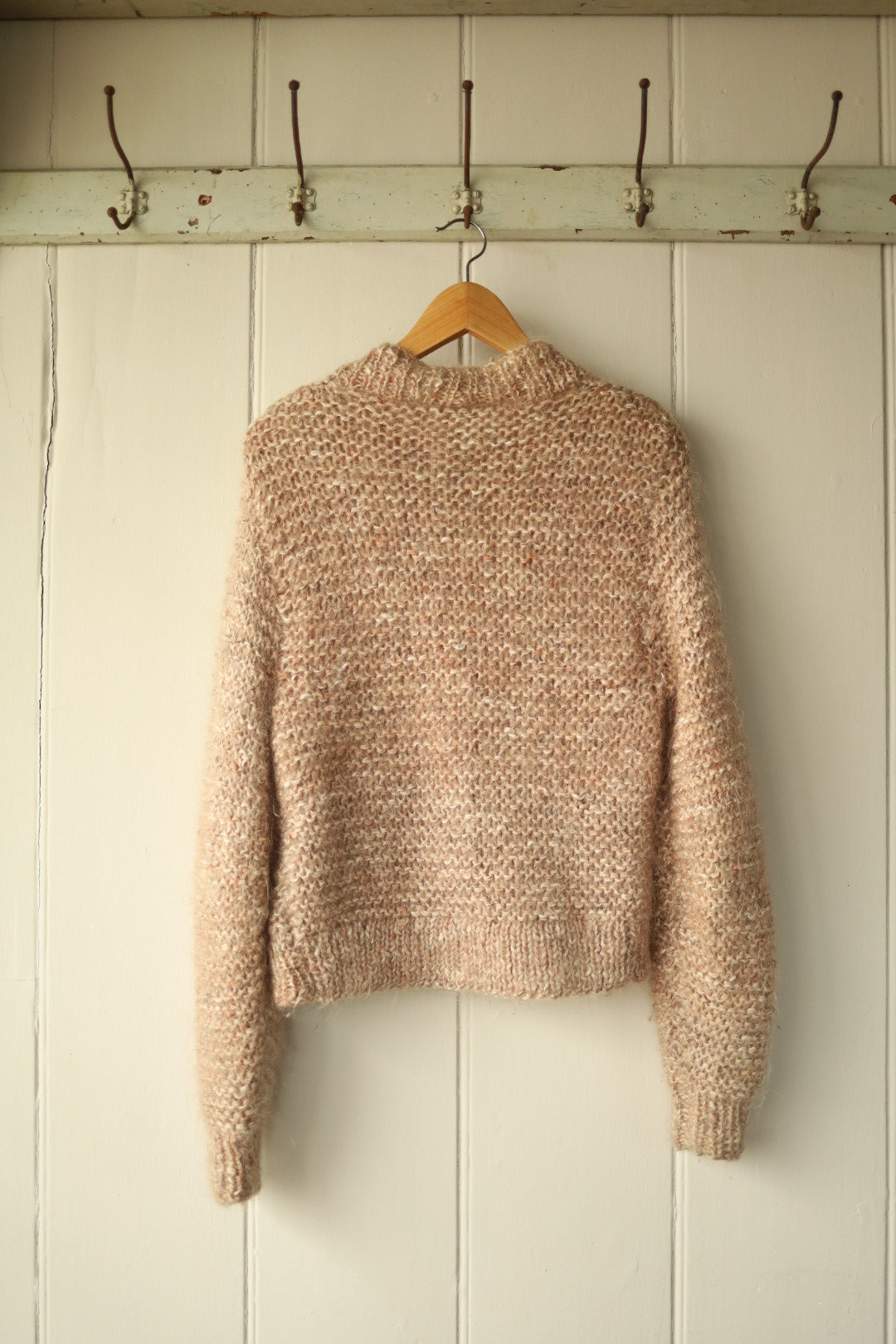 Hand Knitted Scoop Edge Cardigan