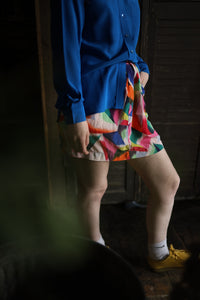 Kenzo Silk Abstract Pattern Skirt