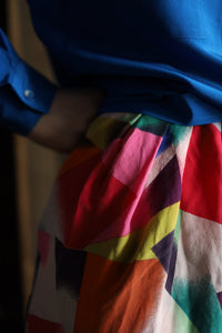 Kenzo Silk Abstract Pattern Skirt