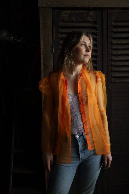 Organza Orange Blouse