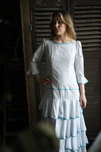 Cotton Ditsy Print Flamenco Dress