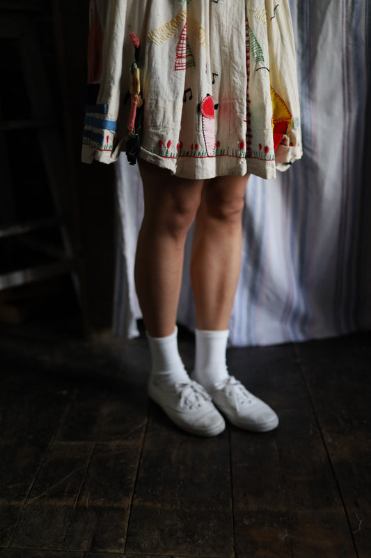 Embroidered Character Skirt