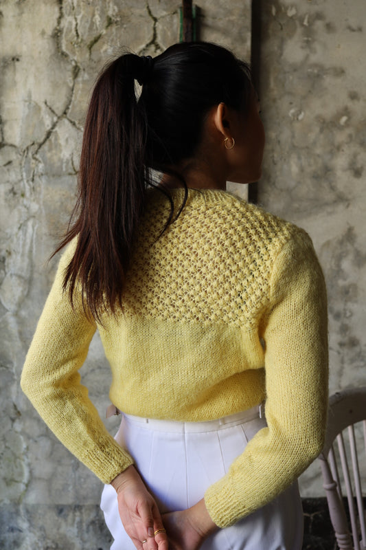 Lemon Hand Knitted Cardigan